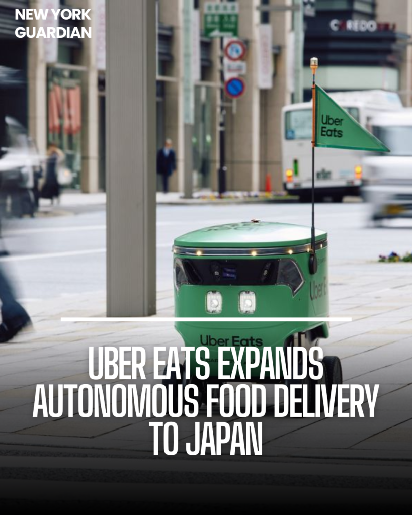 Uber Eats expands its driverless food delivery service from the United States to Japan, solving labour constraints.