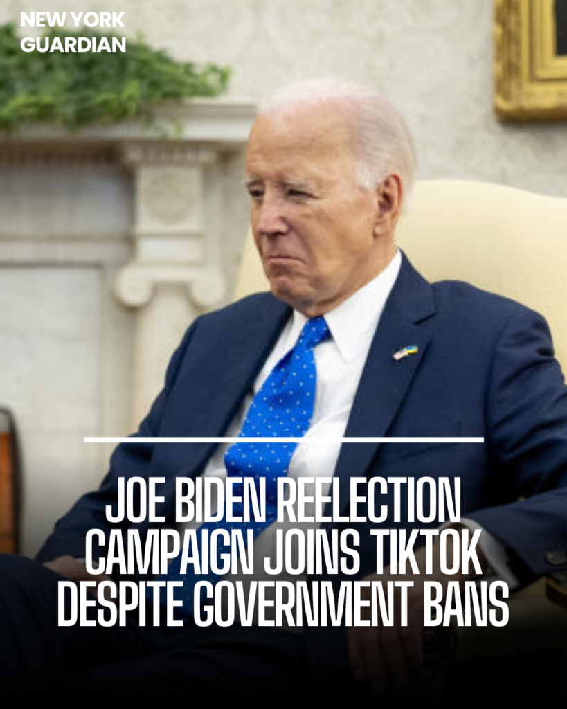 President Joe Biden's reelection campaign bravely moved evening by opening an official TikTok account, despite the app's ban.
