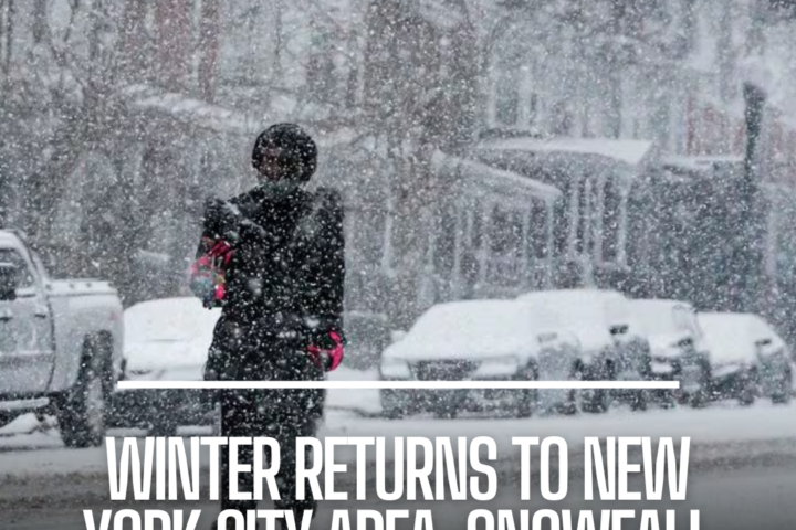 Winter is returning to the New York City area after a long time without heavy snowfall.