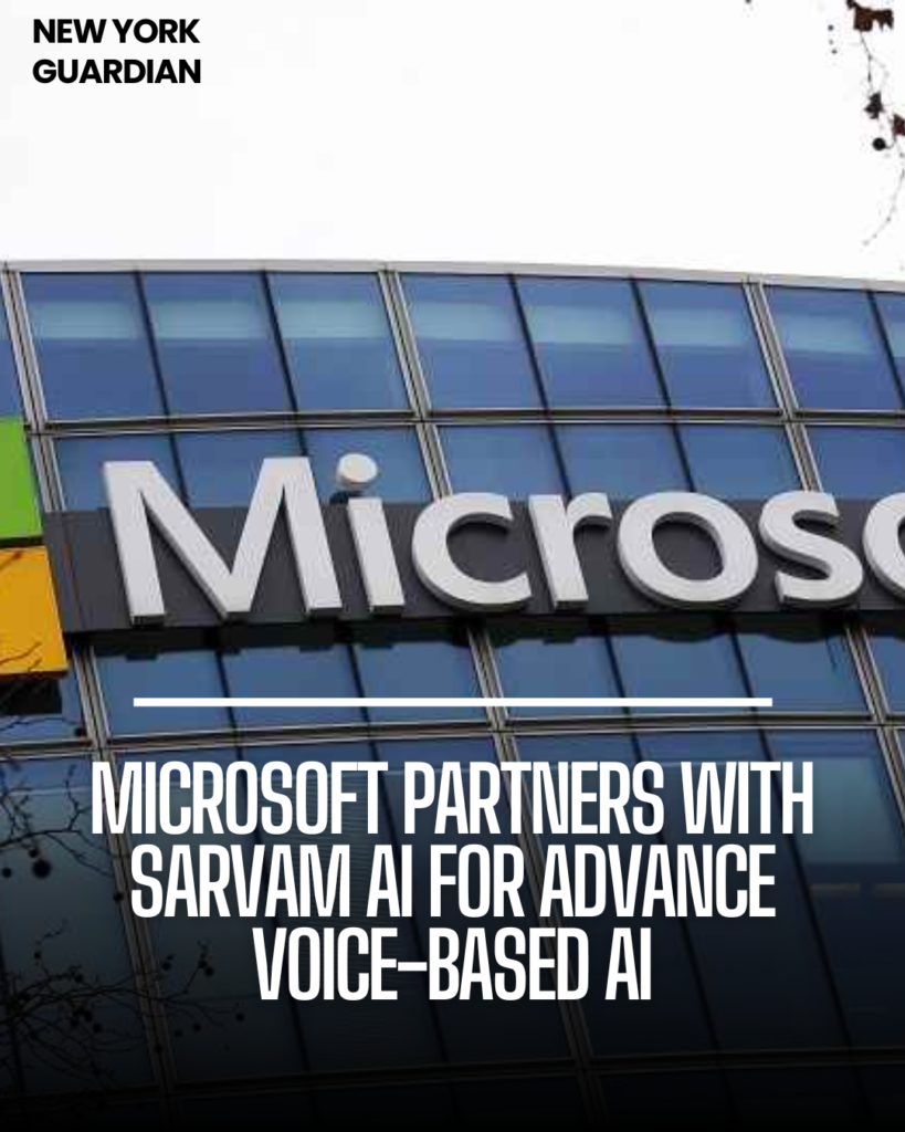 Microsoft announced a collaboration with the Indian firm Sarvam AI to build voice-based generative AI.