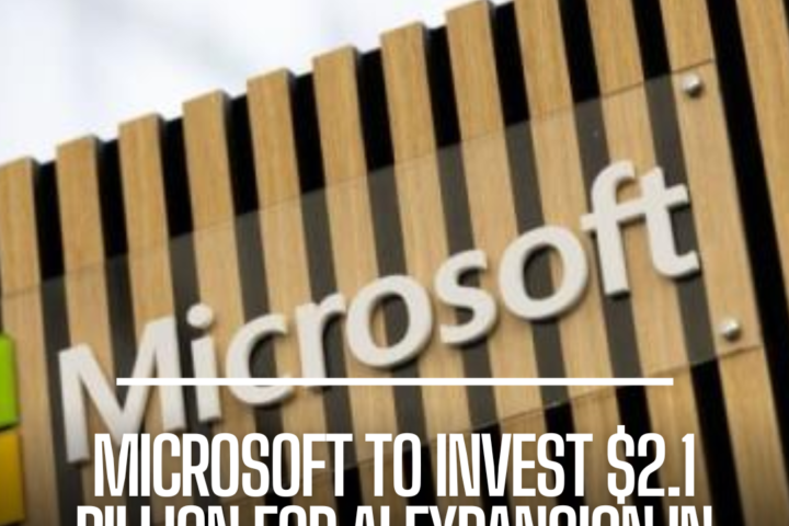 Microsoft has announced intentions to invest $2.1 billion in extending its AI and cloud infrastructure in Spain.