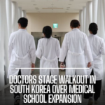 Thousands of trainee doctors in South Korean hospitals walked out on Wednesday to protest a government proposal.