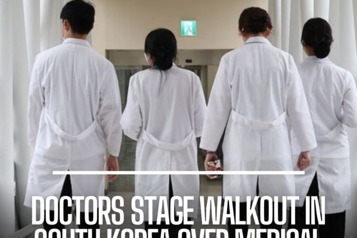 Thousands of trainee doctors in South Korean hospitals walked out on Wednesday to protest a government proposal.