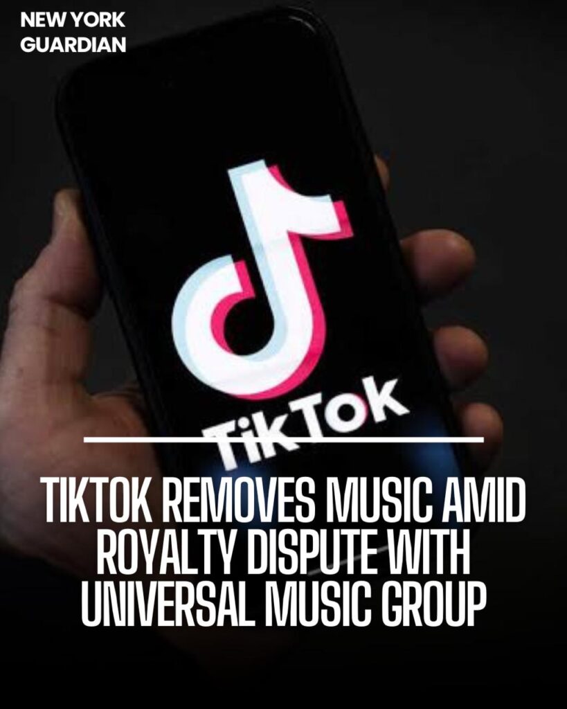 TikTok says it has begun removing more music from its platform as part of an ongoing dispute over royalties with Universal Music Group (UMG).