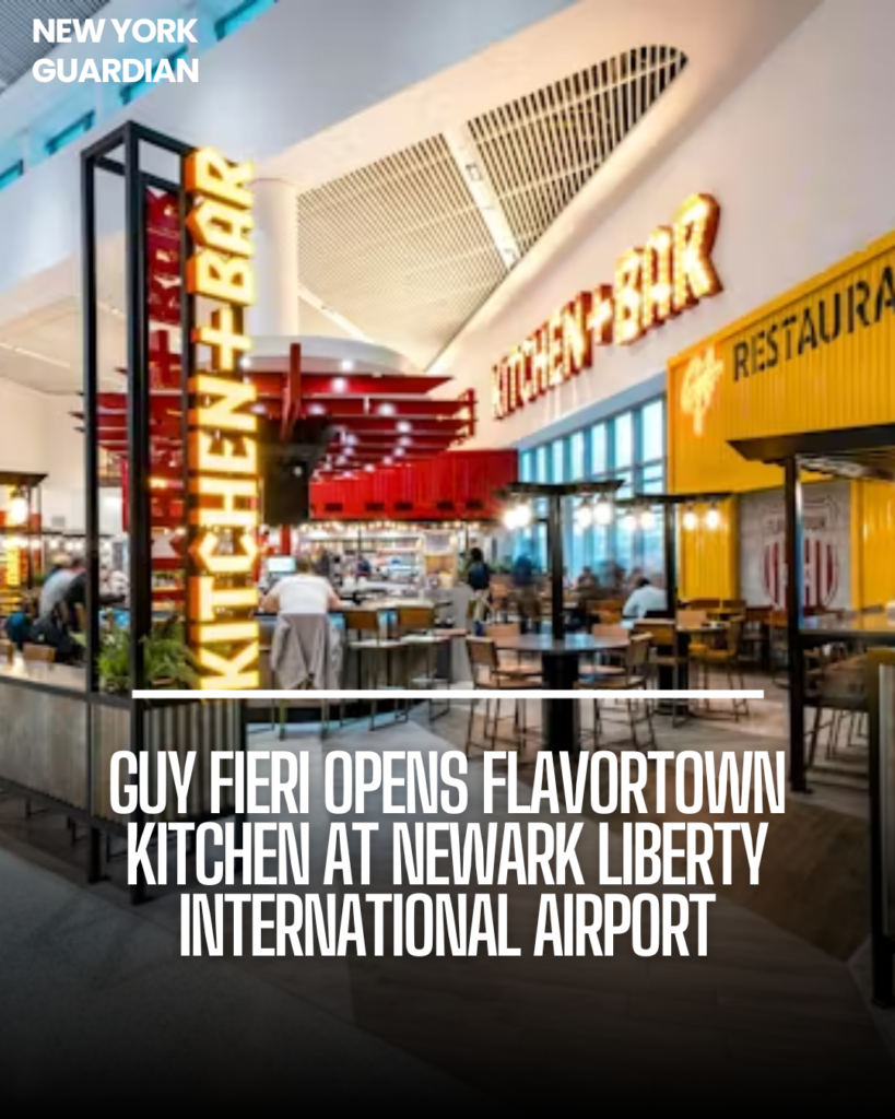 Foodies and admirers of famous chef Guy Fieri now have a delicious place to visit at Newark Liberty International Airport.