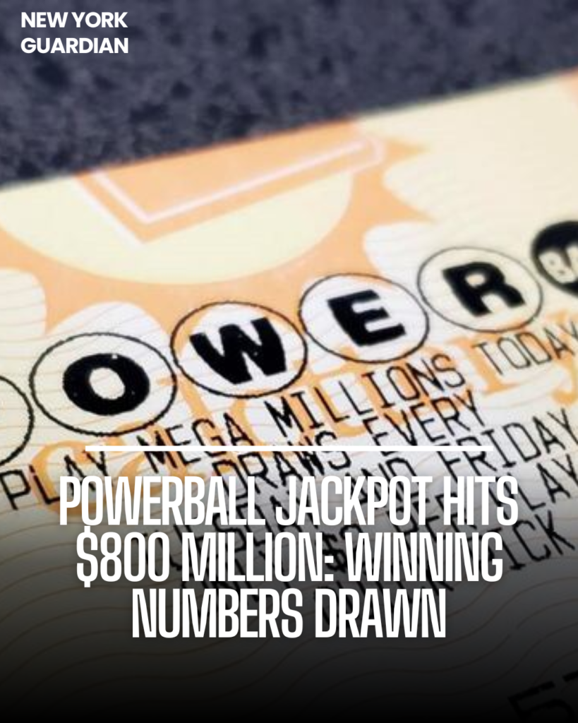 The winning numbers for Monday's $800 million Powerball jackpot have been determined.