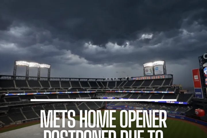 The New York Mets' highly anticipated home opener at CitiField has been postponed due to inclement weather.