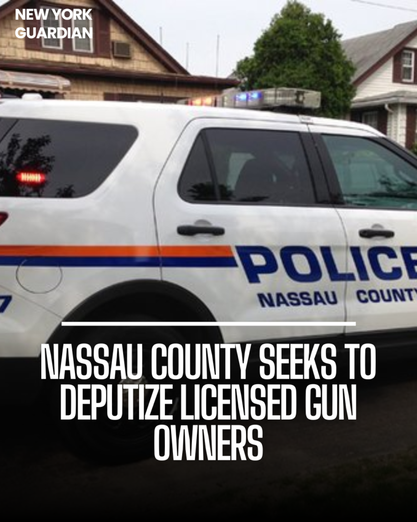 Bruce Blakeman, Nassau County Executive, has aroused debate with his proposal to deputise licenced gun owners.