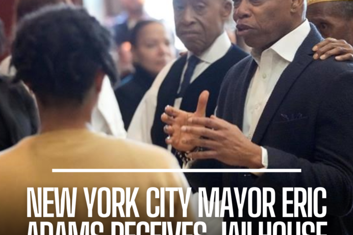 On Good Friday, Mayor Eric Adams took part in a jailhouse baptism led by the Rev. Al Sharpton.
