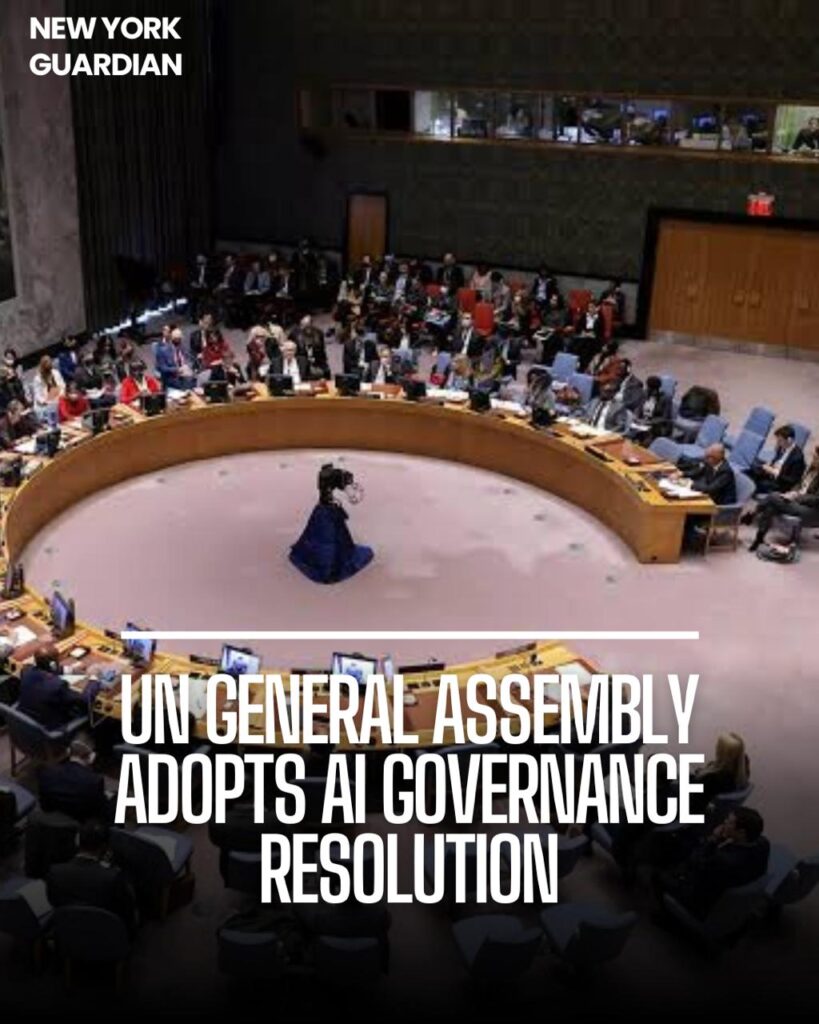 On Thursday, the United Nations General Assembly unanimously embraced the first international resolution on artificial intelligence, encouraging nations to protect human rights, safeguard personal data, and observe AI for threats.