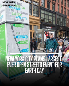 New York City prepares for its most massive Open Streets event to date in celebration of Earth Day.