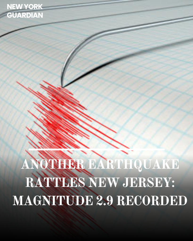 On Saturday, another earthquake with a magnitude of 2.9 occurred near Gladstone in New Jersey.