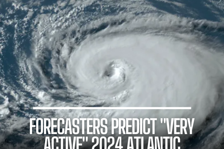 Forecasters forecast a "very active" 2024 Atlantic hurricane season, with projections showing the production of 23 named storms.