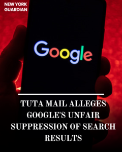 Google has been charged with using its market dominance to make searching for a rival email service harder.