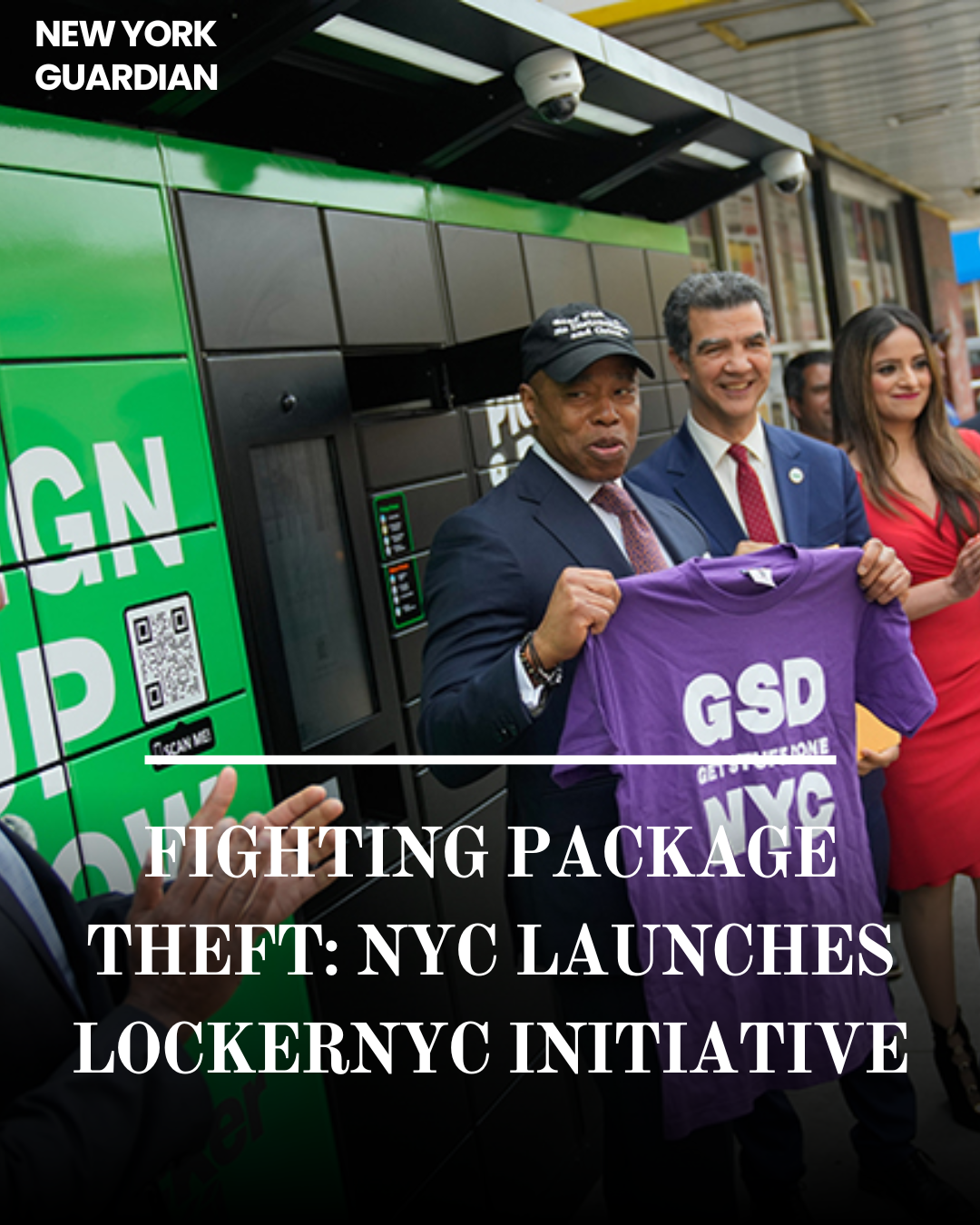 The LockerNYC initiative distributes free public delivery lockers throughout the city to protect items and streamline delivery.
