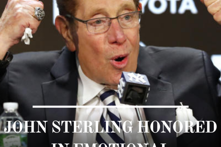 After retiring, John Sterling was honoured with a touching on-field ceremony on Saturday.