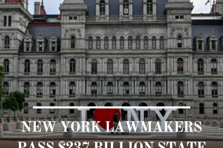 New York lawmakers adopted a $237 billion state budget, which includes plans to revitalise housing.