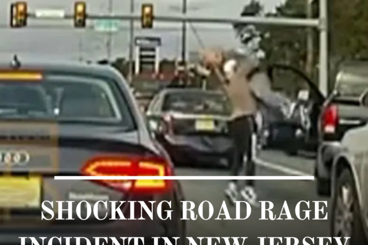 A road rage in Brick Township, New Jersey, was caught on dashcam footage, showing two men in a heated argument 