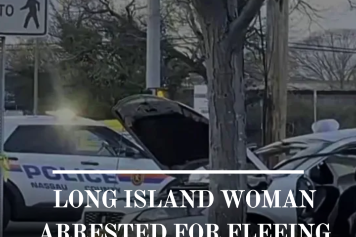 Long Island woman was arrested for allegedly fleeing the scene of a fatal collision in a marked public safety truck.