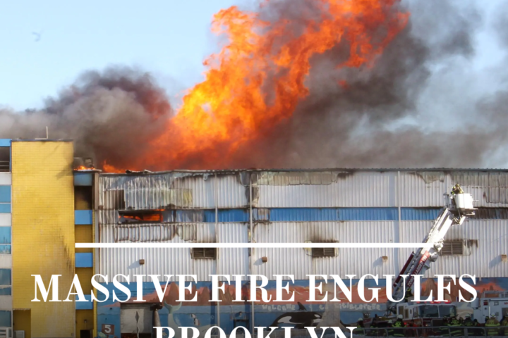A furious blaze broke out at a supermarket in Brooklyn's Bushwick neighbourhood, igniting a major conflagration.