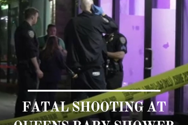 Gunfire erupted during a baby shower in a Queens area, killing 1 person and injuring 3 more.