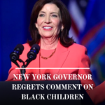 New York Governor Kathy Hochul expressed regret over an offhand remark she made saying that Black youngsters in the Bronx