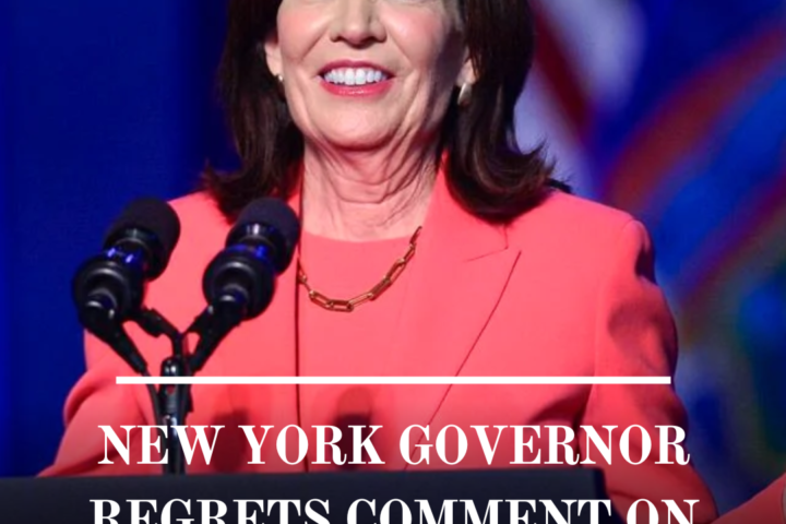 New York Governor Kathy Hochul expressed regret over an offhand remark she made saying that Black youngsters in the Bronx